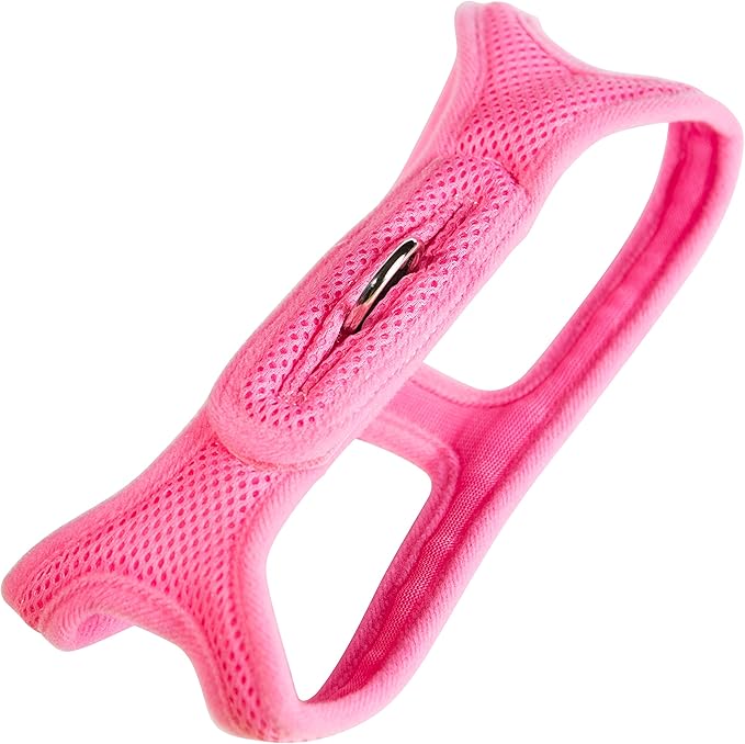ChokeFree Velpro Mesh Pet Shoulder Harness Collar, 13"-14", Pink