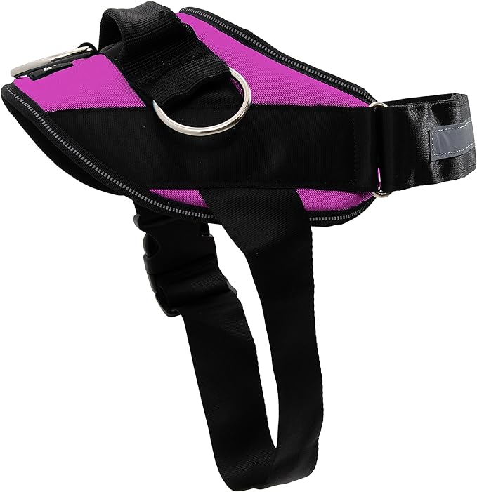 ShawnCo Essential Dog Harness, No-Pull Pet Vest with 3 Leash Clips, No Choke, Reflective, Adjustable and Padded, for Easy Walking and Training for Small, Medium and Large Dogs (Orchid, L)
