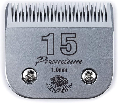 FURZONE Detachable Blade - Size 15 Blade 3/64", Made of Extra Durable Japanese Steel, Compatible with Most Andis, Oster, Wahl A5 Clippers