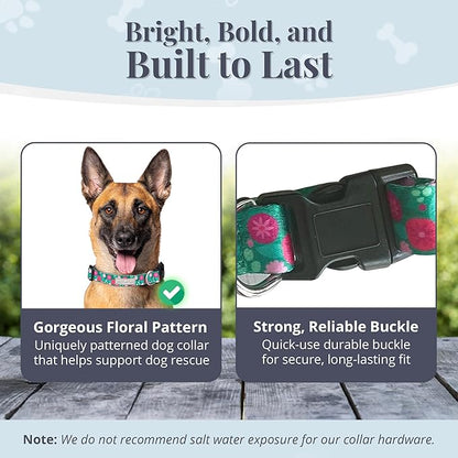 Lucky Love Dog - Adjustable Dog Collar with Easy Click Buckle for Large Dogs, Durable, & Comfortable for Male & Female Dogs, Pet Collar for Puppies & Adult Ones - Penny, Large