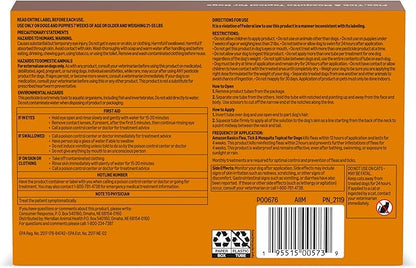 Amazon Basics Preventative Flea, Tick & Mosquito Topical Treatment for Large Dogs (21-55 pounds), 6 Count, Packaging May Vary