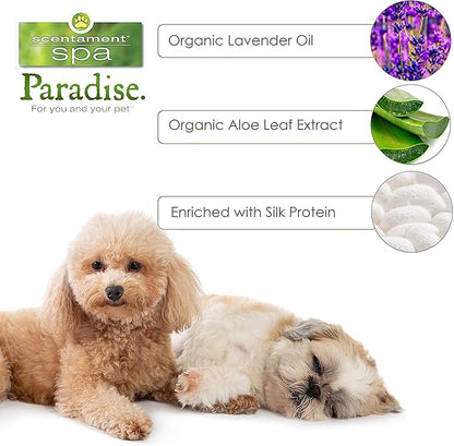 Best Shot Scentament Spa Calming Conditioner, Skin Care Product for a Dog and Cat, Hypoallergenic Puppy Supplies, Lavender Aloe, 16 Ounces