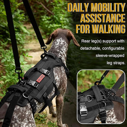OneTigris Dog Lift Harness for Large Dogs, Dog Hip Support Brace, Full Body Lifter with Handles Invictus Multifunctional Mobility Assistance Vest for Back Legs