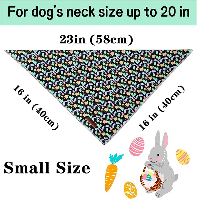 Unique style paws Easter Dog Collar with Bow Easter Eggs Chicken Collar with Flower for Small Medium Large Boys Girls Dogs