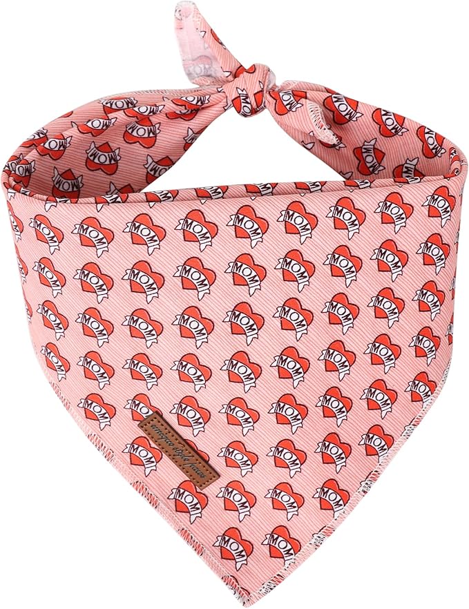 Unique Style Paws Valentiene's Day Dog Bandana Heart Print Cotton Dog Bandanas Bandana for Small Medium Large Dogs New