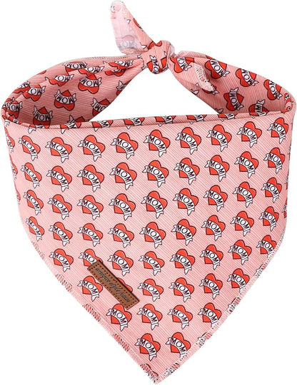 Unique Style Paws Valentiene's Day Dog Bandana Heart Print Cotton Dog Bandanas Bandana for Small Medium Large Dogs New