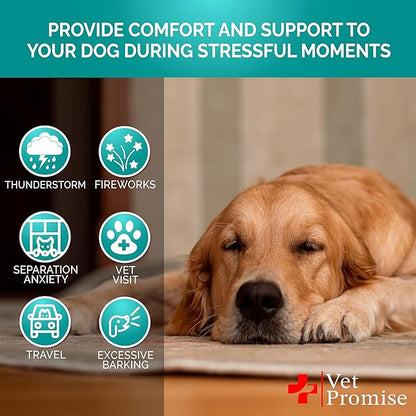 Advanced Calming Chews for Dogs - Hemp Dog Calming Chews - Anxiety Relief with Melatonin - Stress & Separation Anxiety - Sleep Aid + Hip and Joint Supplement Support - Made in USA - 70 Treats