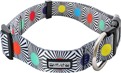 Lucky Love Dog, SOCO Collar - Large, Multicolor, Nylon, Unique Patterns, Adult Dogs, 15-25" Neck Size