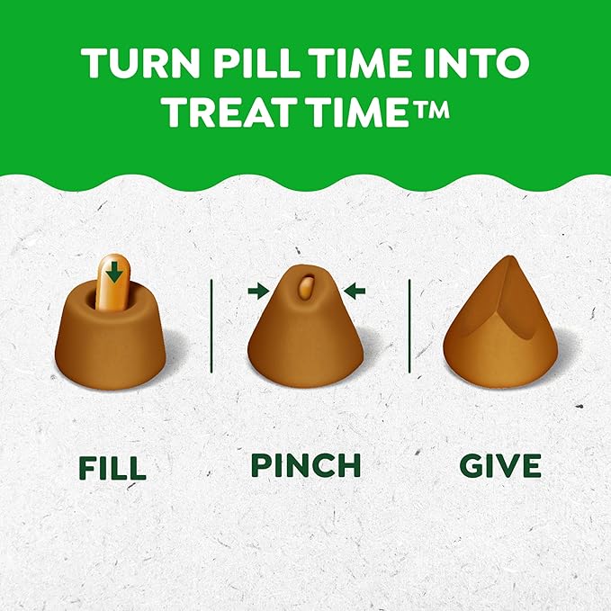 Greenies Pill Pockets for Dogs, Large Size Soft Dog Treats, Peanut Butter Flavor, 15.8 oz. Pouch