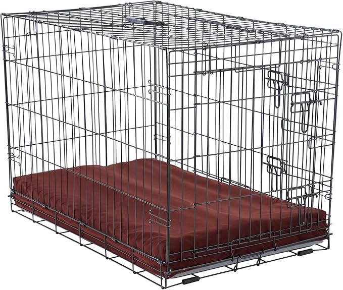Happy Hounds Cooper Deluxe Reversible Crate Pad - Small - Burgundy
