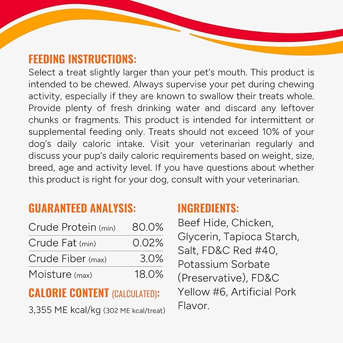 Good ‘n’ Fun Triple Flavor Rolls for Large Dogs, 6 Count, Treat Your Dog to Long-Lasting Chews Made with Real Beef Hide and Chicken