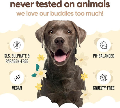 Vanilla & Shea Butter Dog Shampoo by Buddycare | Moisturising Shampoo for Dogs | Vanilla & Shea Butter Scented | with Aloe Vera and Pro Vitamin B5 (169.07oz)