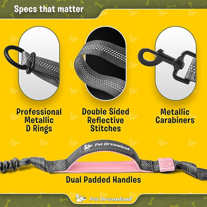 Exquisite Hands-Free Leash for Medium Dogs: Ultimate Comfort & Freedom for Running, Walking, Hiking. Premium Quality, Durable & Versatile Waist Dog Leash Belt. Your Dog Will Love It