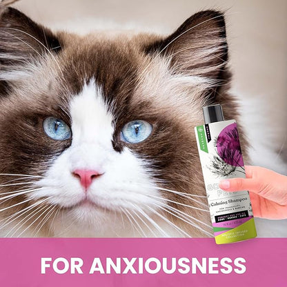 Gou Gou Pets Holistic Natural Derived Calming Pet Shampoo for Anxiety: Veterinarian Recommended: Providing Stress Relief for Dogs, Cats and Horses - Made in USA - 16 oz