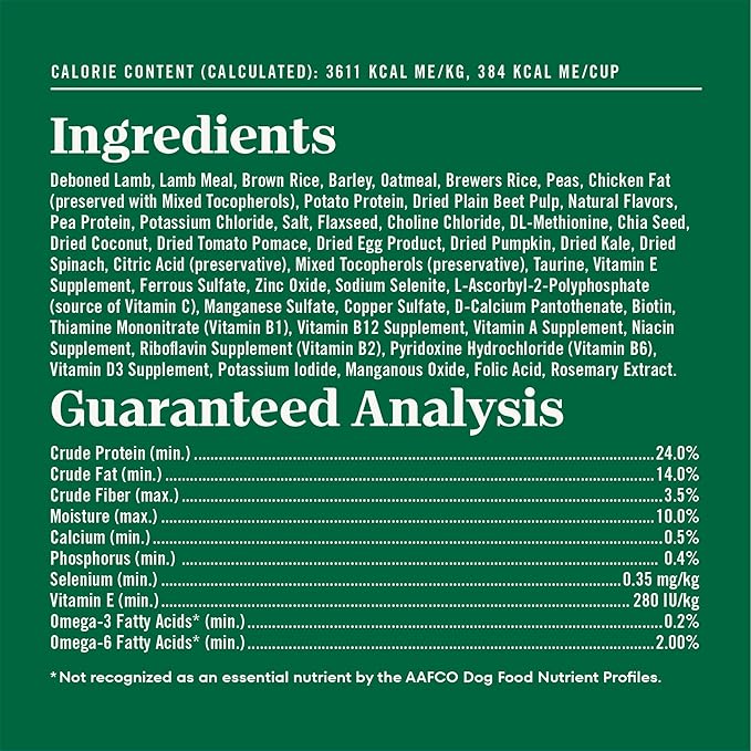 Nutro Natural Choice Adult Small Bites Dog Food, Lamb & Brown Rice Recipe, 12 lb. Bag