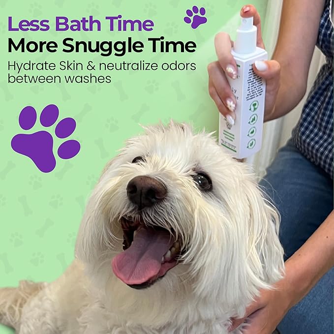The Canine Project Luxury Daily Dog Deodorant & Grooming Spray – Long-Lasting, Odor Eliminating Pet Deodorizer Spray for Dogs’ Coat & Skin – Gentle & Clean, Irresistible Fresh Spa Scent 5.07 Fl oz.