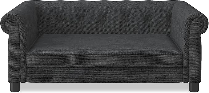 KEIKI Dog Bed for Medium and Large Dogs, Elevated Pet Sofa Bed, Durable Elevated Dog Couch with Legs, 39" Pet Bed for Dogs, Black