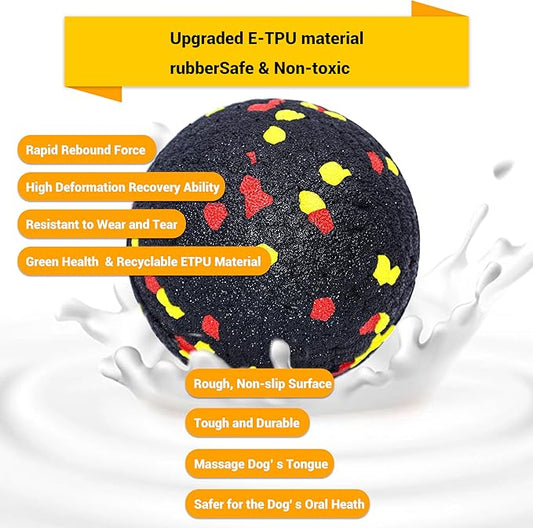 LIEVUIKEN Dog Balls Toys for Aggressive Chewers, Indestructible Durable Bouncy Floating Balls for Dogs to Fetch, Durable Solid Rubber Ball for Training Dog(2 Pack)
