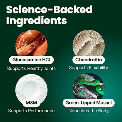 VetriScience HMB Healthy Muscle & Strength Supplement for Dogs, Mobility Support & Muscle Builder with Collagen, Calcium, Vitamin D & Curcumin, Powder, Pork, 8.47 oz - New Look