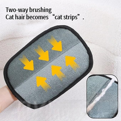Pet Hair Removal Glove for Dogs & Cats | Reusable Electrostatic Grooming Glove | Double-Sided Pet Hair Remover for Clothing, Couch, Carpet, Car Seat | Comfortable & Adjustable Fit