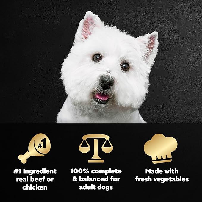 Cesar Wholesome Bowls Adult Wet Dog Food, Beef, Chicken, Carrots, Barley & Green Beans Recipe and Chicken, Apple & Sweet Potato Recipe Variety Pack, Wet Food for Dogs, 3 oz., 6 Count