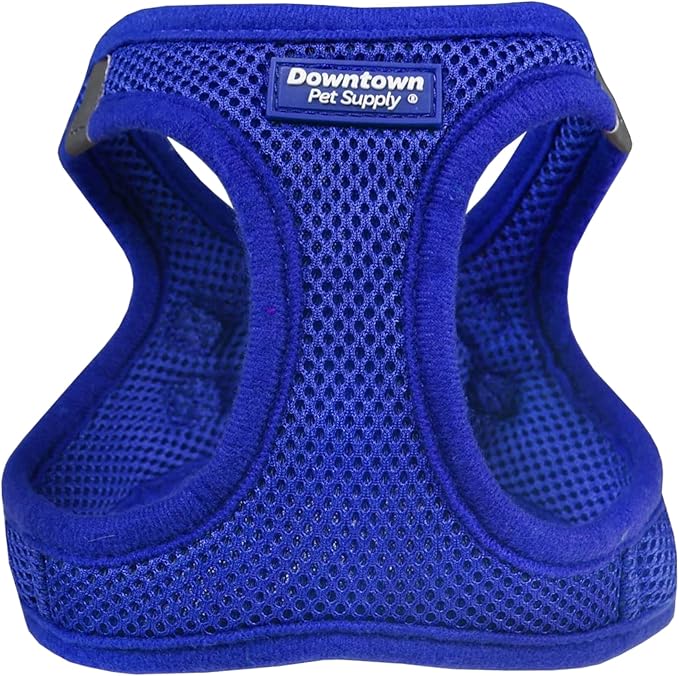 Downtown Pet Supply Step in Dog Harness No Pull, X-Large, Blue - Adjustable Harness with Padded Mesh Fabric and Reflective Trim - Buckle Strap Harness for Dogs