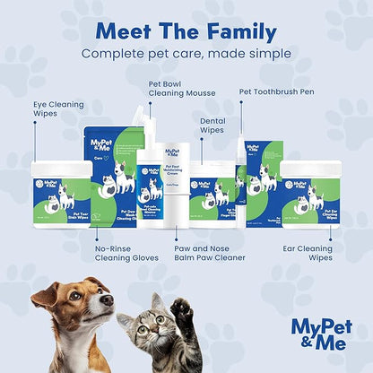My Pet & Me – Pet Glove Wipes for Dogs & Instant Bath Gloves for Dogs | No-Rinse Deodorizing Grooming Mitts | Instant Bath Cleaning Gloves for Dogs & Cat Cleaning Gloves for Easy Cleaning, 6 Count