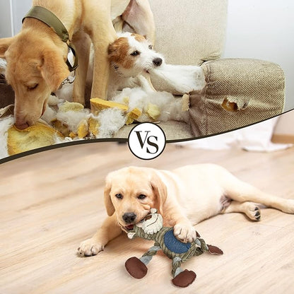 BUYPOW Dog Toys for Large Dog - Plush Squeaky Medium & Small Dog Toys - Stuffed Animals Puppy Toys - Funny Cute Dog Toys for Dog Birthday Presents (Monkey)