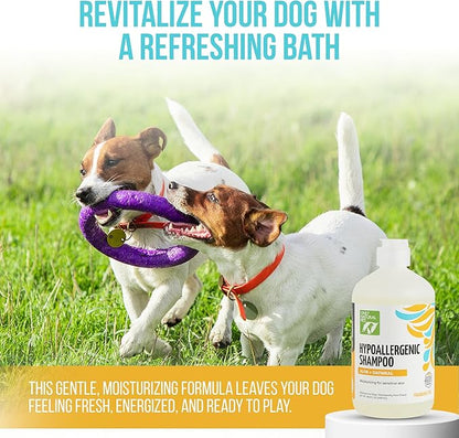 Only Natural Pet Hypoallergenic Shampoo with Aloe & Oatmeal for Dogs - Moisturizing Dog Shampoo and Ultra-Nourishing Care for Dry, Itchy, and Sensitive Skin - 16.9 oz