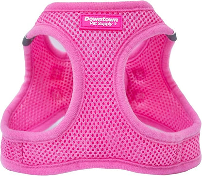 Downtown Pet Supply Step in Dog Harness No Pull, XX-Large, Pink - Adjustable Harness with Padded Mesh Fabric and Reflective Trim - Buckle Strap Harness for Dogs