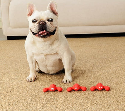 Pawdoer Squeaky Dog Toys, Soft Latex Rubber Squeaky Ball for Small Dogs Puppies, Cute Bounce Squeak Lobster Pet Dog Toy
