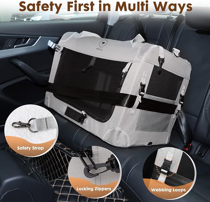 PEGIC Extra Large Cat Carrier for 2 Cats, Portable Soft Sided Large Pet Carrier for Traveling, Indoor and Outdoor Uses, 24"×16"×16"