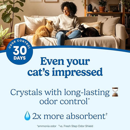 Fresh Step Crystals, Premium Cat Litter, Scented, 8 Pounds, Pack of 2 (Package May Vary)