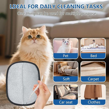 sonluk 2PCS Pet Hair Removal Glove for Dogs&Cats,Upgraded 5-Finger Electrostatic Pet Hair Remover,Reusable Magic Brush Hair Remover Glove for Laundry,Carpets,Sofa Gaps and Car Seats