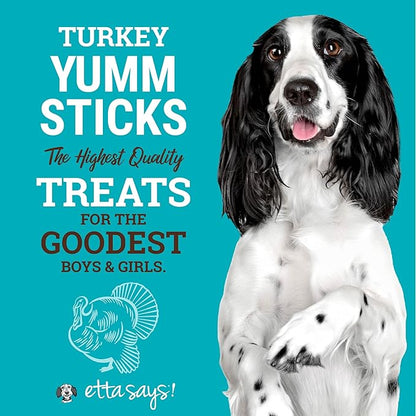 etta says! Yumm Sticks - Real Meat Turkey Dog Jerky Treats - Human Grade - Made in The USA (12 Count Pack of 1)
