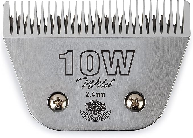 FURZONE Detachable Blade - Size 10W Wide Blade 3/32", Made of Extra Durable Japanese Steel, Compatible with Most Andis, Oster, Wahl A5 Clippers