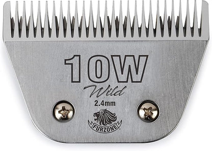 FURZONE Detachable Blade - Size 10W Wide Blade 3/32", Made of Extra Durable Japanese Steel, Compatible with Most Andis, Oster, Wahl A5 Clippers