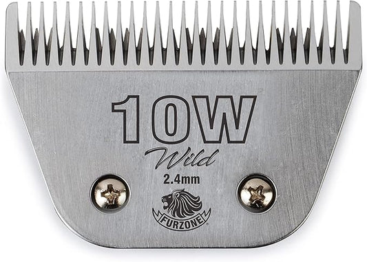 FURZONE Detachable Blade - Size 10W Wide Blade 3/32", Made of Extra Durable Japanese Steel, Compatible with Most Andis, Oster, Wahl A5 Clippers