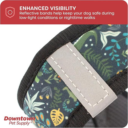 Downtown Pet Supply Step-in Dog Harness – No Pull, Adjustable Padded Mesh with Reflective Trim, Secure Buckle Strap – Comfortable & Breathable Small Dog Harness, X-Small, Dinosaur