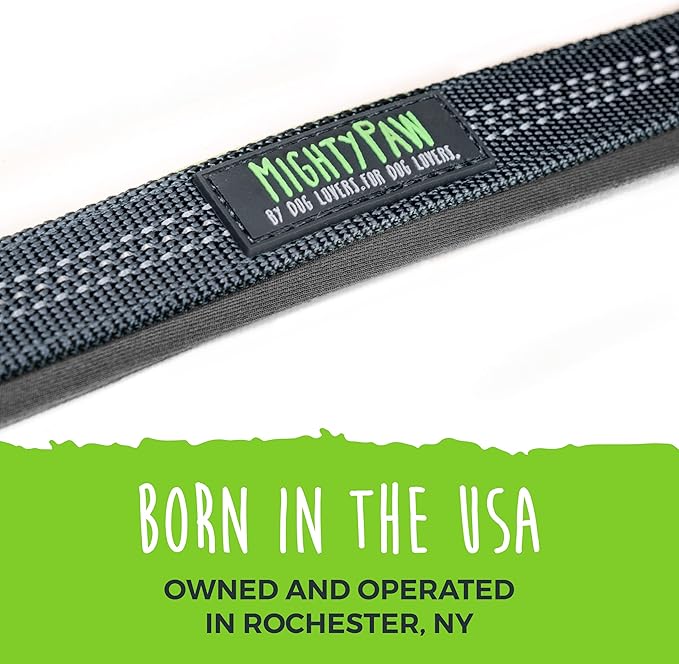 Mighty Paw Ultra Soft Dog Collar - Ultimate Comfort with Soft Neoprene Padding - All-Metal Adjustable Buckle for Large & Small Dogs - Mighty Strong for Long Lasting Durability - Stay Safe and Visible