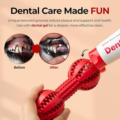 JAYU PET Toothbrush Toy Dog Chew Toy for Aggressive Chewers, Durable Dental Toy for Small & Medium Dogs, Teeth Cleaning Toy to Keep Them Busy, Remove Plaque & Tartar