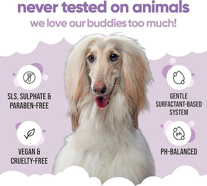 White Dog Shampoo by Buddycare | Dry Skin & Itchy Skin Relief for Smelly Dogs | Deep Cleansing Shampoo for Dogs Puppy Sensitive Skin | Dog Shampoo & Conditioner | with Aloe & Vitamin B5 (16.90oz)