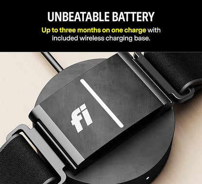 Fi Series 3 Smart Dog Collar - GPS Dog Tracker and Activity & Fitness Monitor, Waterproof, LED Light, Escape Alerts, Nationwide Coverage [Free 1 Year Membership] (Gray, Large)