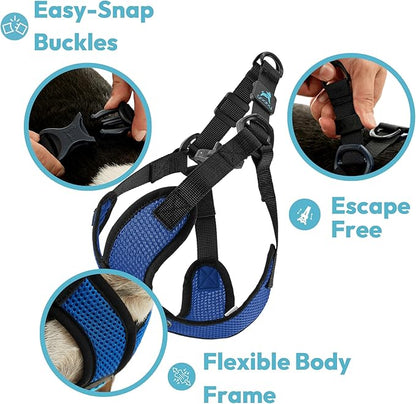 Gooby Comfort X Step in Lite Dog Harness - Choke Free, Escape Free with Light Breathable Mesh - Step in Dog Harness for Small Dogs Only - Quick Release Buckle, Metal D-Rings - Pink, X-Small