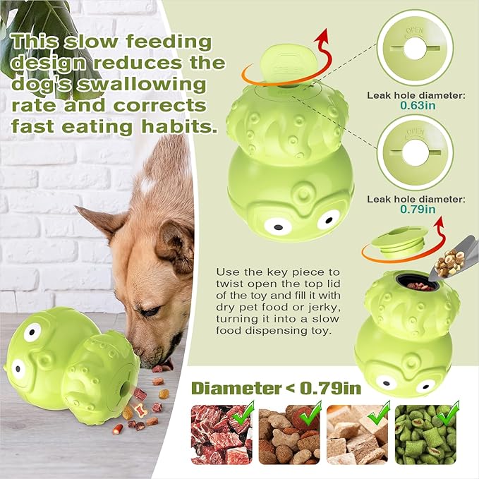 3 in 1 Large-Size Octopus Dog Fillable Lick Treat Toy,Long-Lasting Ultimate Boredom Buster, Kibble Dispenser Food Ball & Dogs Chew Toys BPA-Free