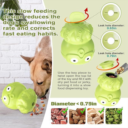 3 in 1 Large-Size Octopus Dog Fillable Lick Treat Toy,Long-Lasting Ultimate Boredom Buster, Kibble Dispenser Food Ball & Dogs Chew Toys BPA-Free