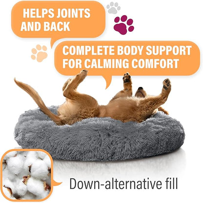 Active Pets X-Lg Dark Grey Dog Bed Up to 100lbs, Calming Orthopedic Pet Bedding for Anxiety Relief, Joint Support & Comfort, Washable Dog Furniture