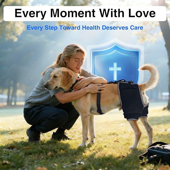 Dog Hip Dysplasia Brace with Removable Hot/Cold Pack — Breathable, Comfortable Hip & Rear-Leg Support for Mild ACL, Knee Instability & Mobility Comfort, Size L