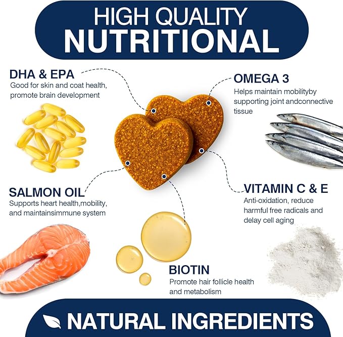 Omega 3 Skin and Coat Supplement for Dogs 200 Chews Dog Fish Oil Supplements with EPA & DHA Fatty Acids Dry Skin Relief for Dogs Shedding Allergy Itching Promotes Heart Hip Joint Health Salmon Flavor