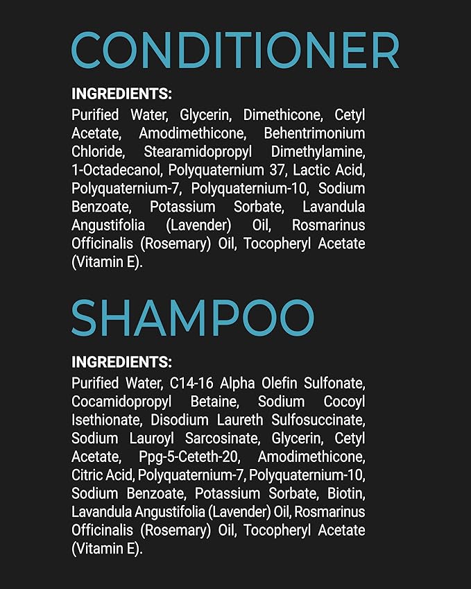 ALFIE'S CHOICE Dog Shampoo & Conditioner Set | 16 fl oz Each | Lavender & Rosemary with Biotin for Itchy Skin, Allergies & Odor | Moisturizing & Detangling for All Breeds